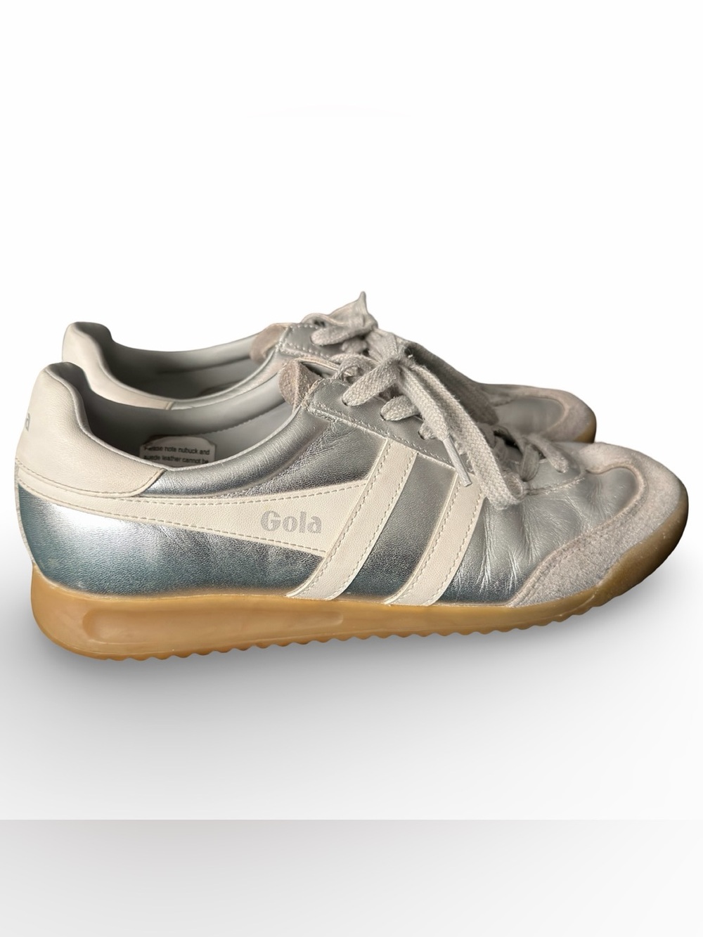Gola Metallic Silver Gum Torpedo Size 8.5